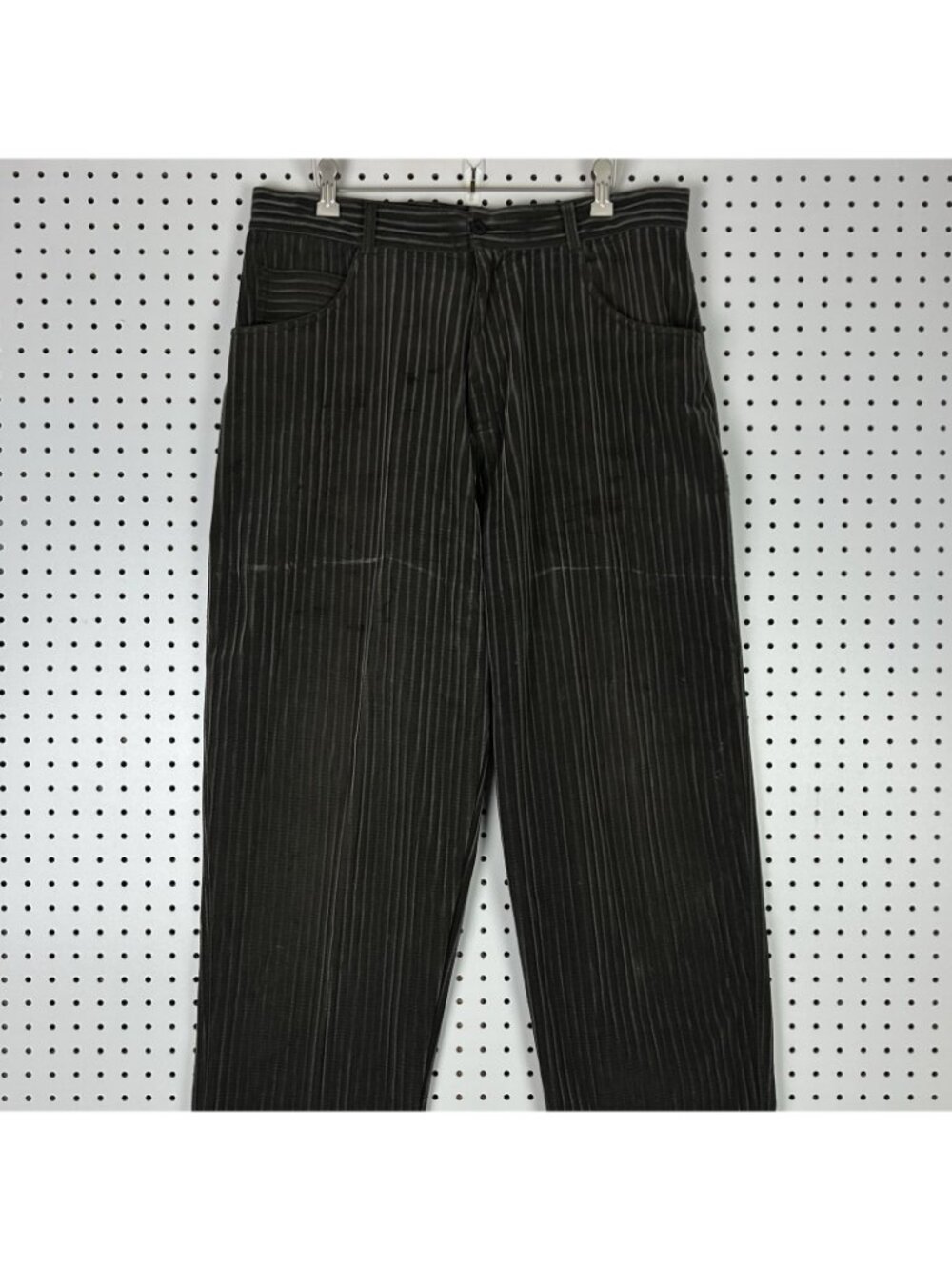 Godbody 2 Piece Men's XL Corduroy Velour Suit Outfit 80s Gray Button Front Baggy - Picture 9 of 11